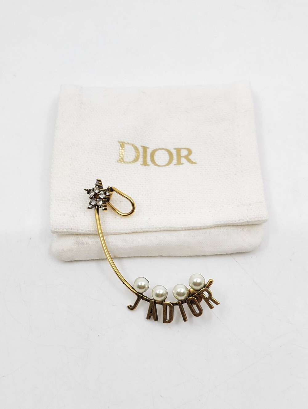 Dior Faux Pearl & Cyrstal J'Dior Ear Climber